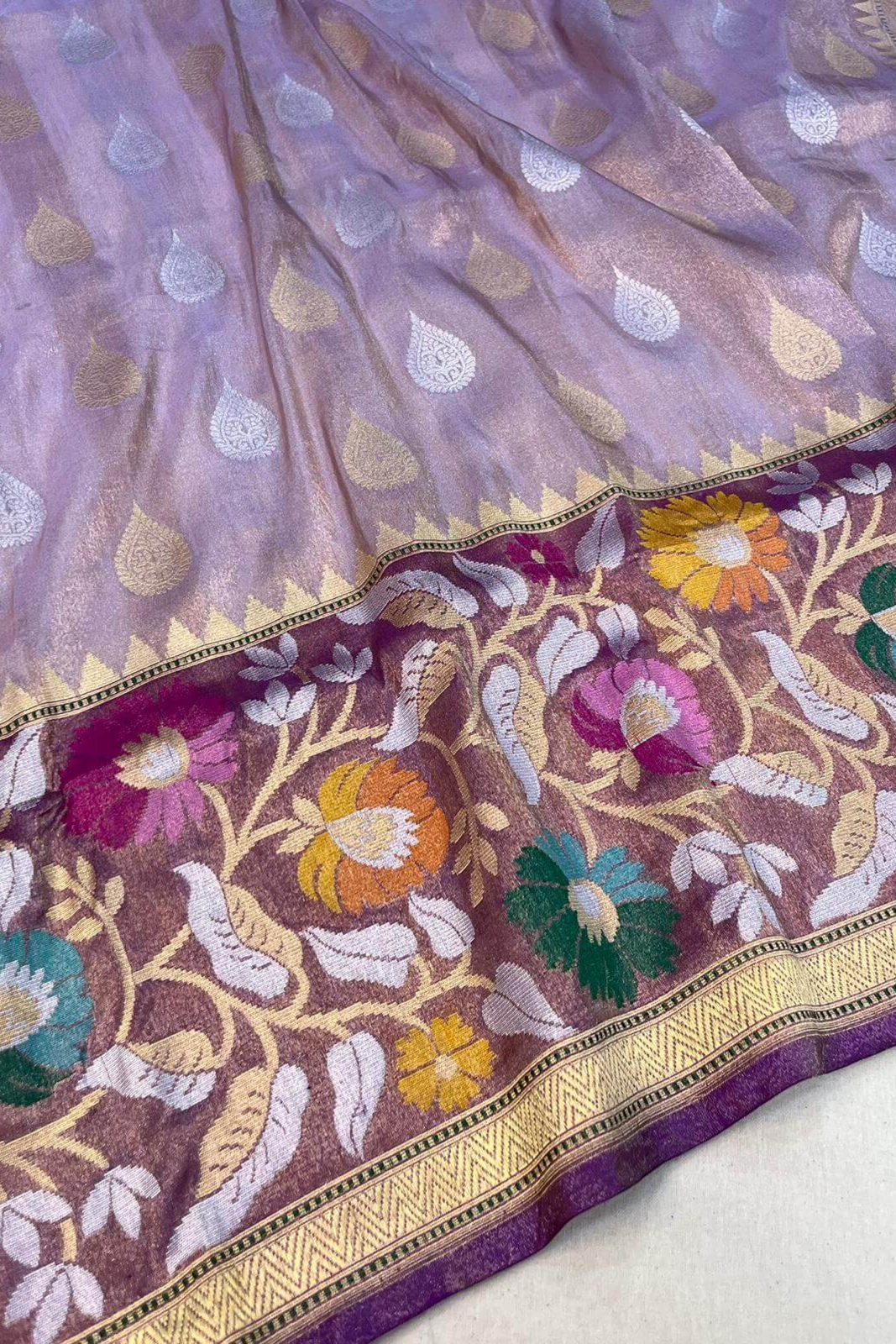 Paithani Banarasi Kattan Tissue Saree image 3