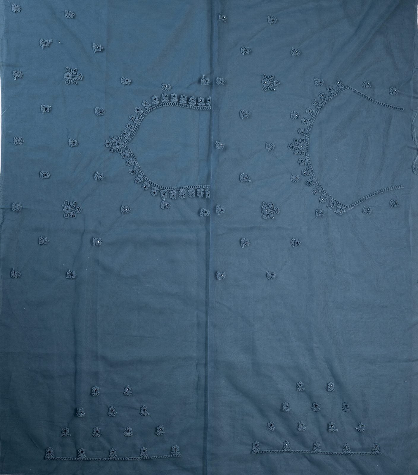 Celadon Blue Embroidered Lehenga image 6